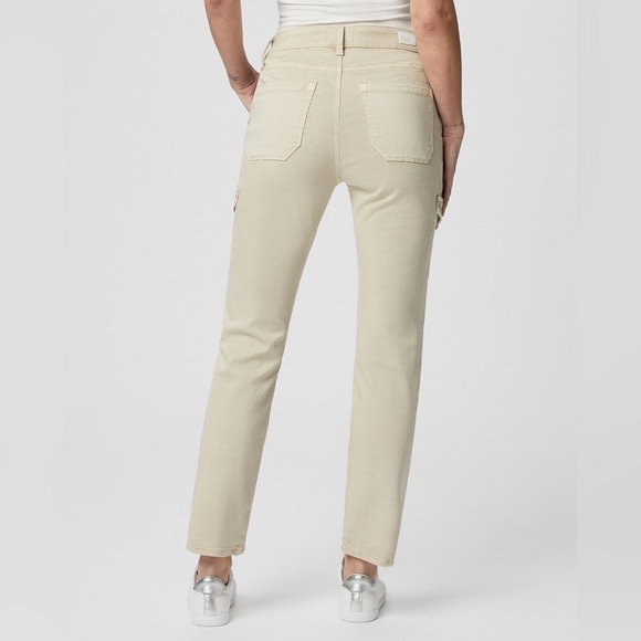 PAIGE Jolie Straight Leg Cargo Pants Vintage Warm Sand Women’s Size 31 Denim - Picture 3 of 13